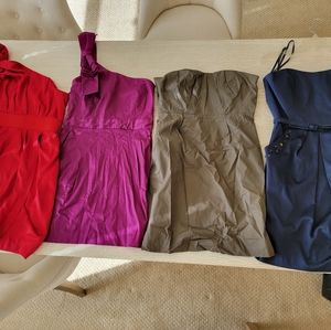 4 dress bundle JCrew, BCBG, French Connection, AQUA size 8-10